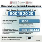 Numeri emergenza Covid-19